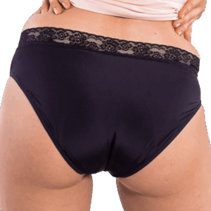 ENNA BRAGA MENSTRUAL CLASSIC DIA 1 UNIDAD TALLA M FLUJO ABUNDANTE COLOR NEGRO