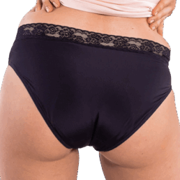 ENNA BRAGA MENSTRUAL CLASSIC DIA 1 UNIDAD TALLA M FLUJO ABUNDANTE COLOR NEGRO