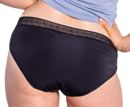 ENNA BRAGA MENSTRUAL HIPSTER NOCHE 1 UNIDAD TALLA L FLUJO ABUNDANTE COLOR NEGRO