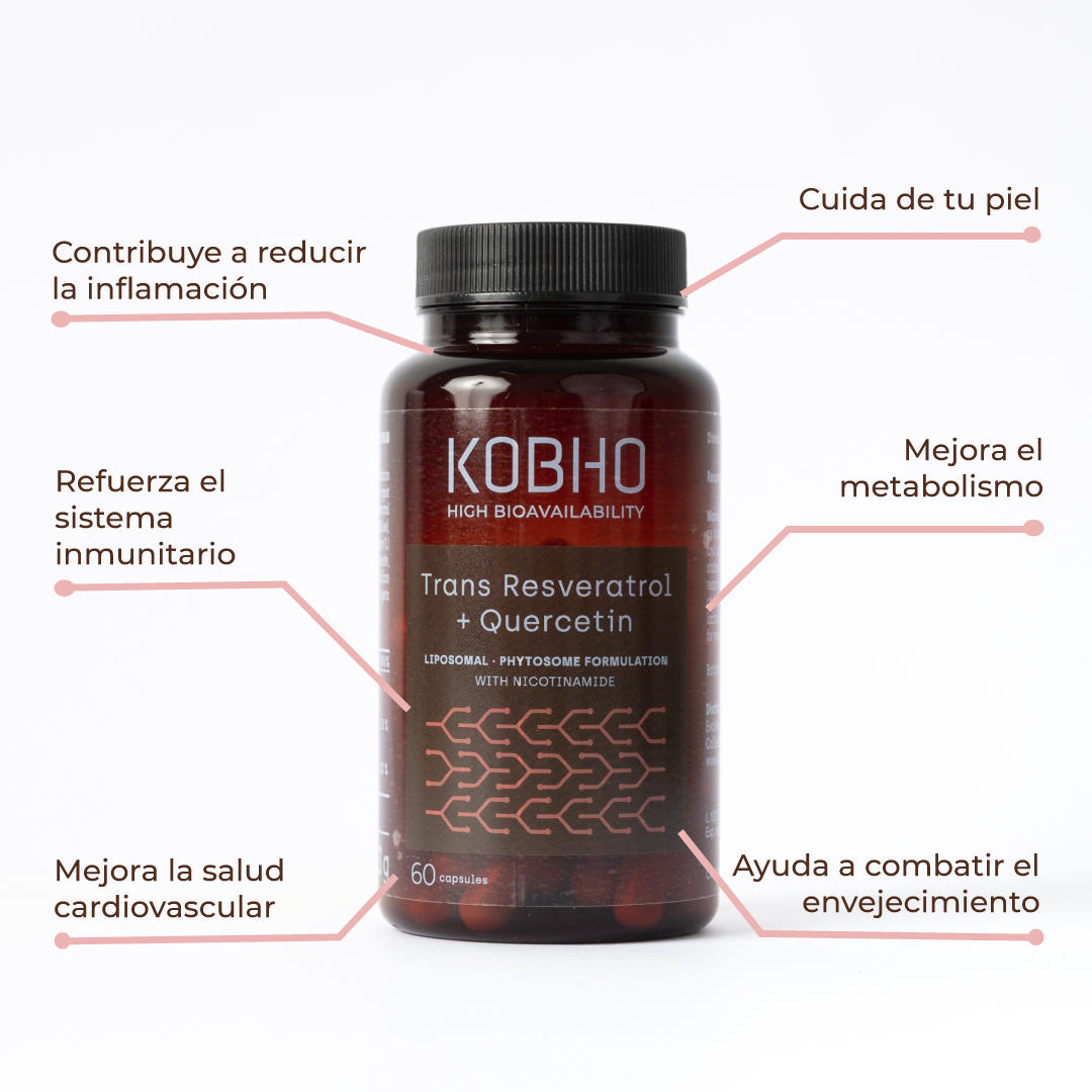 KOBHO TRANS RESVERATROL + QUERCETIN 60 CAPSULAS