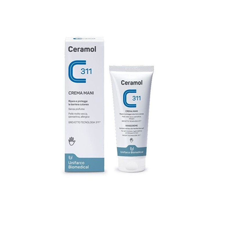 CERAMOL 311 CREMA DE MANOS 100ML Hidratación intensiva que ayuda a restaurar y proteger la piel daña