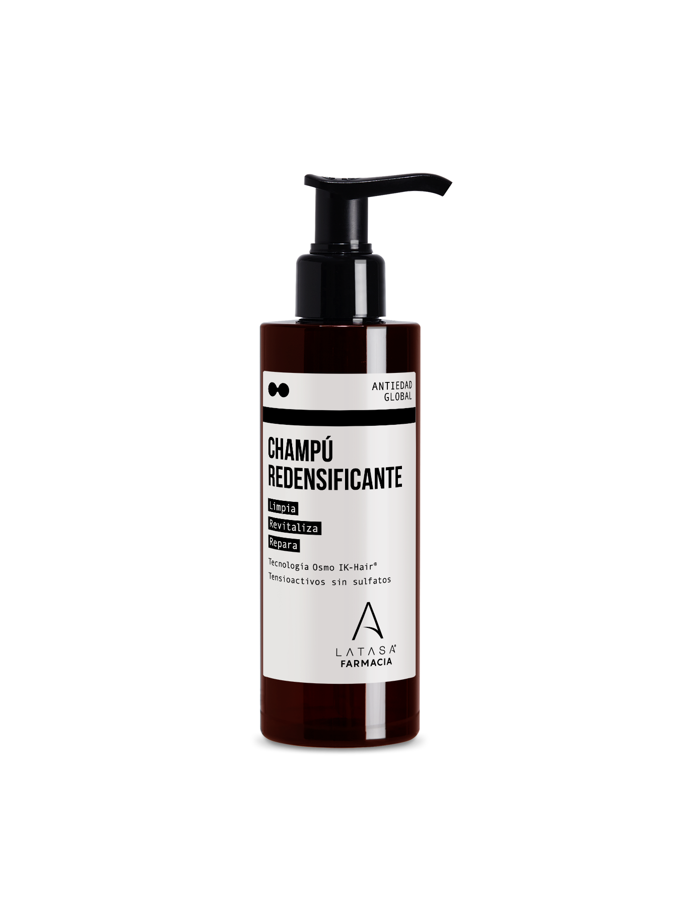 CHAMPU REDENSIFICANTE OSMO-IK HAIR LATASA 190ML Repara, protege y densifica el cabello fino, apagado