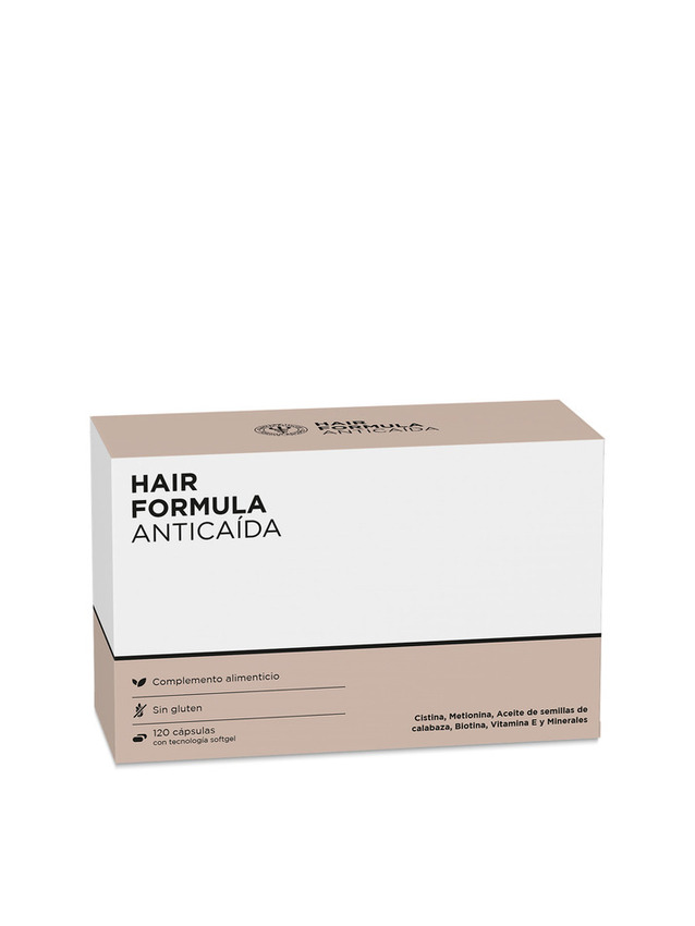 HAIR FORMULA ANTICAIDA FARMACIA LATASA 120 CAPSULAS CABELLO MAS FUERTE Y DENSO