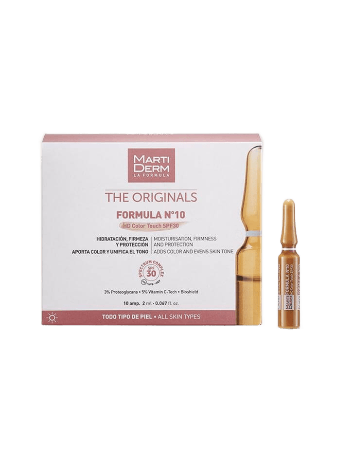 MARTIDERM FORMULA Nº 10 HD COLOR TOUCH SPF 30 10 AMPOLLAS 2 ML